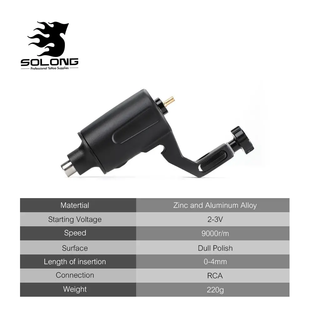 

Hot Sale Solong Texture Rotary Tattoo Machine Gun M636 Tattoo Machine for Liner and Shader Alloy Coloring microblading machine