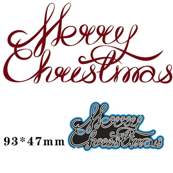 

93*47mm Merry Christmas letter new Metal Cutting Dies for card DIY Scrapbooking stencil Paper Craft Album template Dies