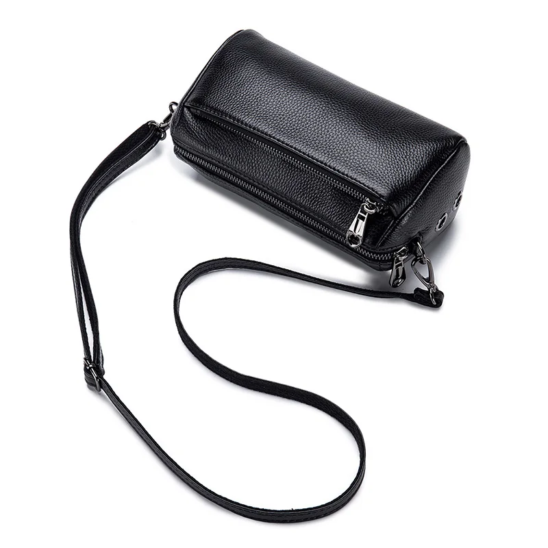 RanHuang New 2021 Women's Genuine Leather Shoulder Bags High Quality Cow Leather Small Messenger Bags Fashion Crossbody Bags Red