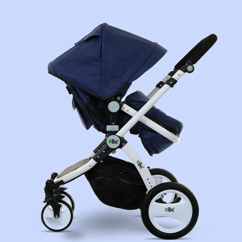 Высокая Ландшафтная коляска четырехколесный роскошный амортизатор Экологичное откидное сиденье складная детская коляска