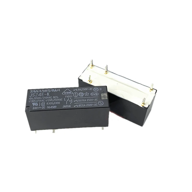 12VDC, JS24N-K, 24VDC, DIP-5, 8A, 100% Original, Novo, 5 Unidades por Lote