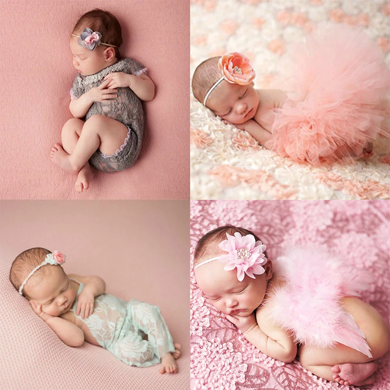 Fashion Newborn Baby Infant Leaves Headband Photo Prop Baby Shower Decoration YN 