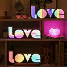 

LED Love Neon Light Sign Night Lamp Battery USB Double Powered Wedding Valentine Nightlight Decoration Indoor Birthday Lighting