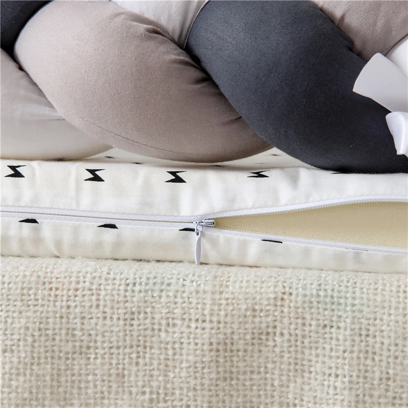 Infant Bed Sleeping basket Portable Crib Newborn Baby Weaving Knot Bumpers Cotton Cot  Safety Protection  Sleeping