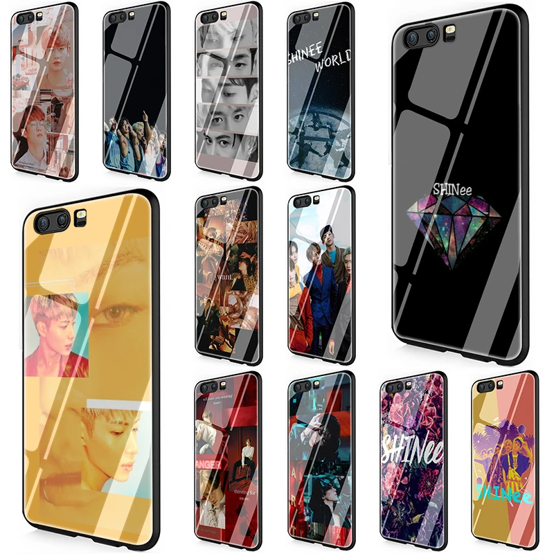 Чехол для телефона из закаленного стекла EWAU SHINee KPOP Boy group Huawei P10 P20 P30 Lite Pro P Smart |