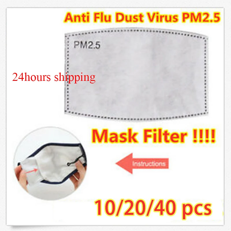 

10/20/40pcs Breathable PM2.5 Filter Paper Mouth Mask Filter Paper Face Shield Filter Anti Mask Anti Dust Mouth Cover