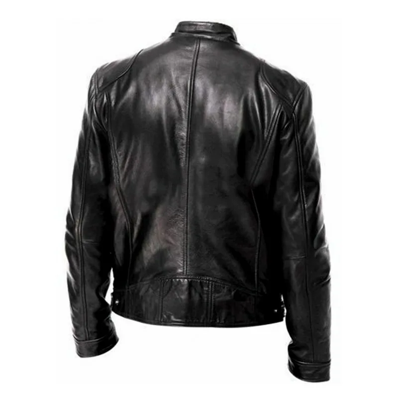 Disputent осенне-зимняя мужская кожаная куртка-стойка на молнии, мотоциклетная куртка, Мужская мотоциклетная куртка, плюс бархатная мужская