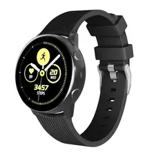 Регулируемый сменный ремешок для наручных часов аксессуары для Galaxy Watch Active полосатый силиконовый ремешок с пряжкой Ремешки для наручных часов