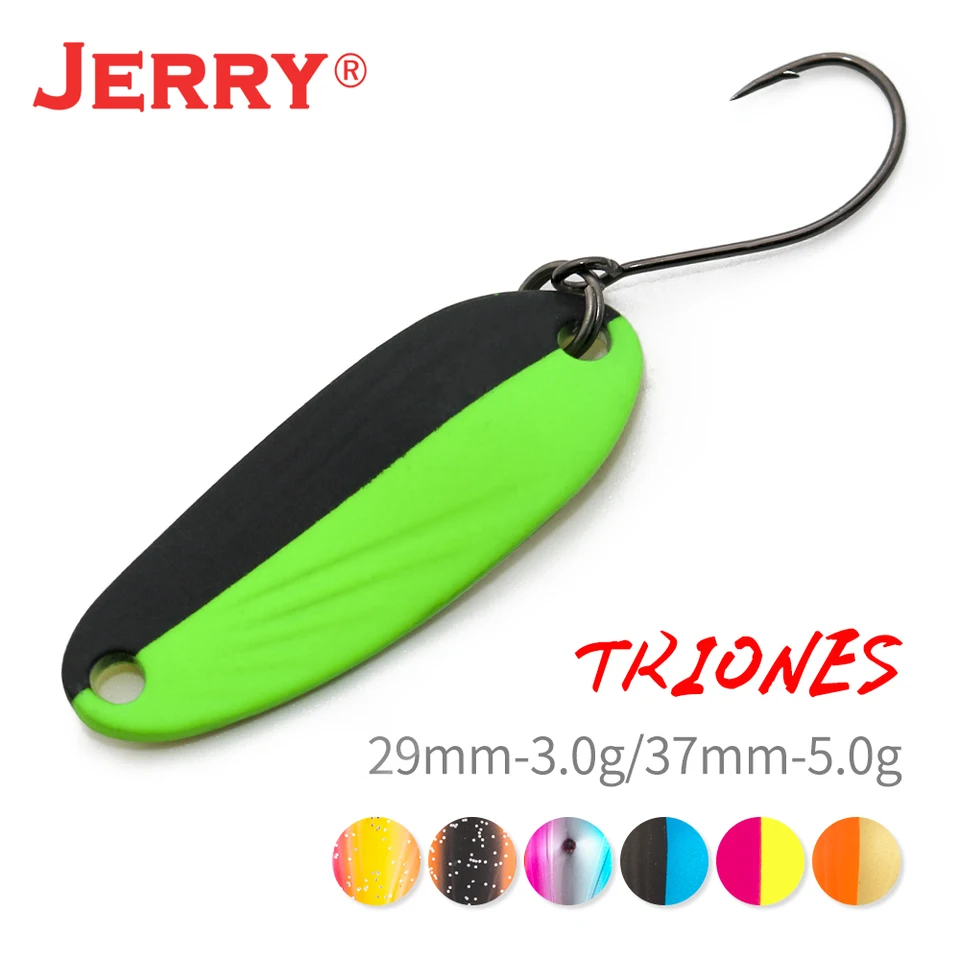 Jerry Triones 3g 5g High Quality Fishing Spoons Single Hook Trout Spoons  Area Trout Fishing Lures Two Side Color Hard Lures - Fishing Lures -  AliExpress