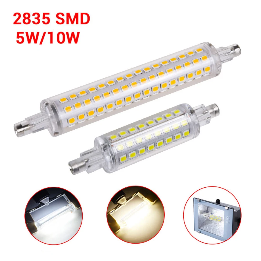 

Lampara LED Light Bulb R7S Led 78mm 118mm J78 J118 220V 110V 2835SMD 64 128 LEDs Spotlight Floodlight Replace Halogen Lamp