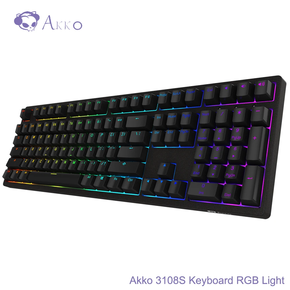 AKKO 3108S RGB подсветка игровая механическая клавиатура 108 клавиш PBT 85% клавишный колпачок Вишневый переключатель Проводная клавиатура usb type-C для дома и офиса