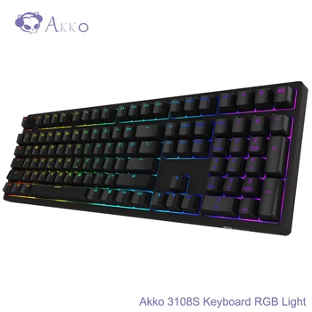 

AKKO 3108S RGB Backlight Game Mechanical Keyboard 108keys PBT 85% Key Cap Cherry Switch Wired Keyboards USB Type-C Home Office