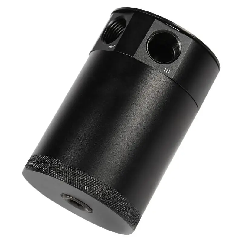 Universal Baffled Oil Catch Can Filter Separation Practical Durable and Portable Tank 2 Port Aluminum Engine Oil Catch Reservoir