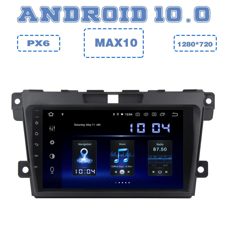 MAX10 PX6 Android 10 0 Автомобильный GPS Радио мультимедийный плеер для mazda cx7 cx-7 с DSP 4 + 64 Гб
