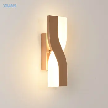 

Creative Luxury Wall Sconces Bedroom Bedside Light Acrylic Lampshade Black White Gold 360 Degree Rotate LED Wall Mounted Lamp