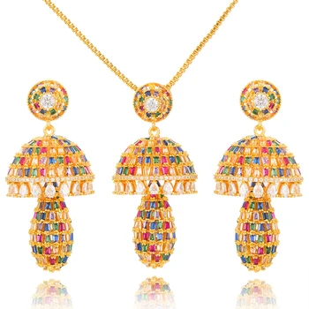 

GODKI Luxury Water Drop Cubic Zircon Nigerian Necklace Earring Jewelry Sets For Women Wedding Indian Dubai Bridal Jewelry Sets
