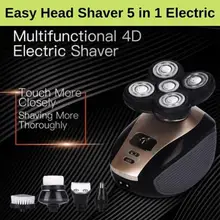 Перезаряжаемые Водонепроницаемый Электрический 5-в-1 Для мужчин волосы бритва и удаления волос Перезаряжаемые электробритва для Для мужчин бритвенный станок