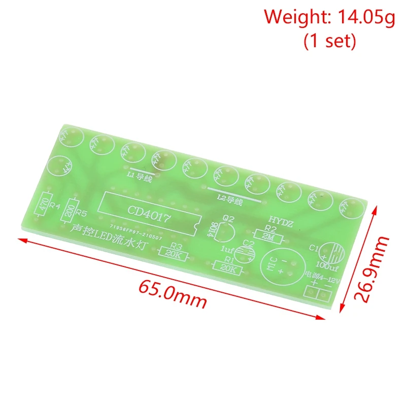 Stimme aktiviert LED Wasser Licht Kit CD4017 Laterne Control Spaß Elektronische Produktion Lehre Ausbildung Diy Elektronische Kit Modul – Detail 4