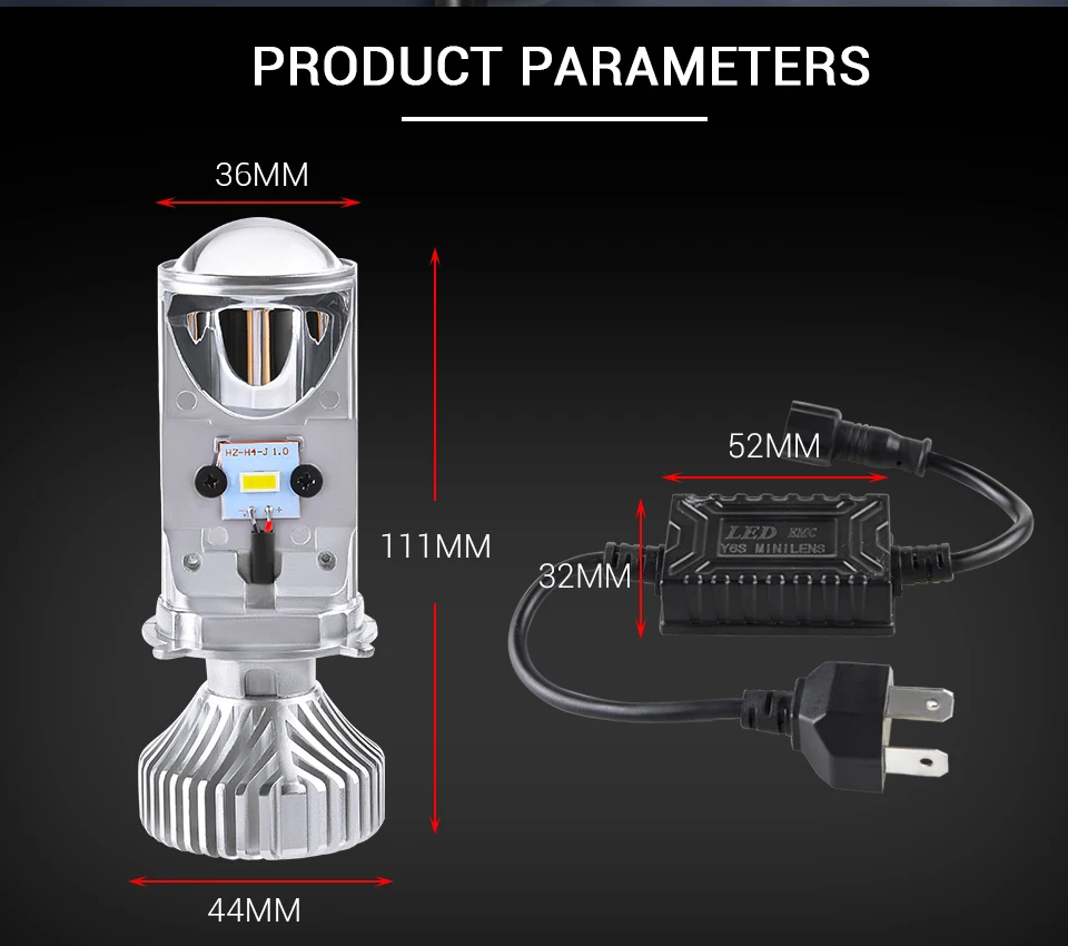 Супер led H4 Canbus автомобильный светильник мини-проектор Объектив 2200K 4000K 6500K все в одном 12000LM/комплект 9003 HB2 Hi/Lo луч безвентиляторный 12 В/24 В/