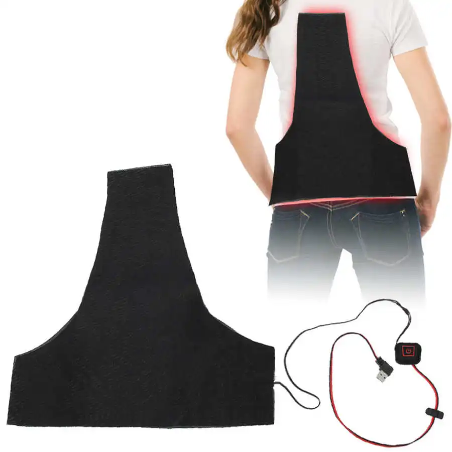 Washable Electric Heating Vest Pads Winter Heated Alloy Fiber Hiking USB Back Pads Electric Waterproof Warm Clothing Kit