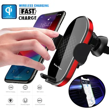 

2019 Multi-function Wireless Automatic Induction Car Charger Fast Charging car holder Bracket For Samsung Note10