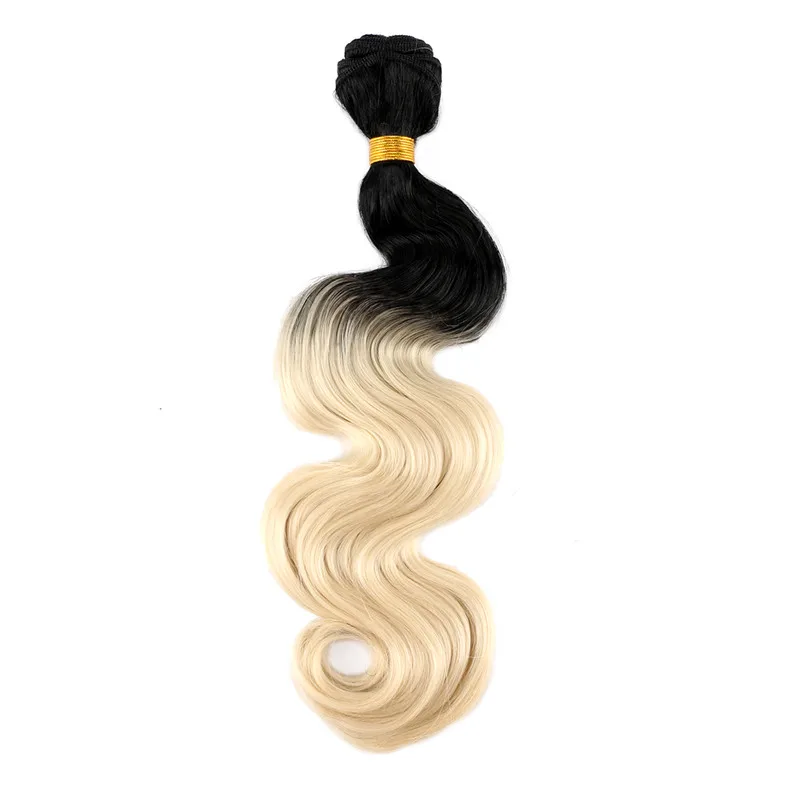 T1B/613 Омбре объемные волнистые волосы 12-20 дюймов 100 г/шт. высокотемпературные синтетические волосы для наращивания - Цвет: T1B/613