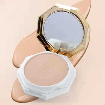 

Double Layer Pressed Powder Contour Palette Face Powder Foundation Oil-control Brighten Concealer with Compact Puff