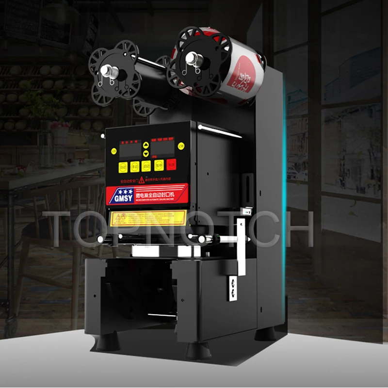 

Fully Automatic Stainless Cup Sealing Maker Push-Pull Tray Automatic Plastic Bubble Tea Sealing Machine Cup Sealer