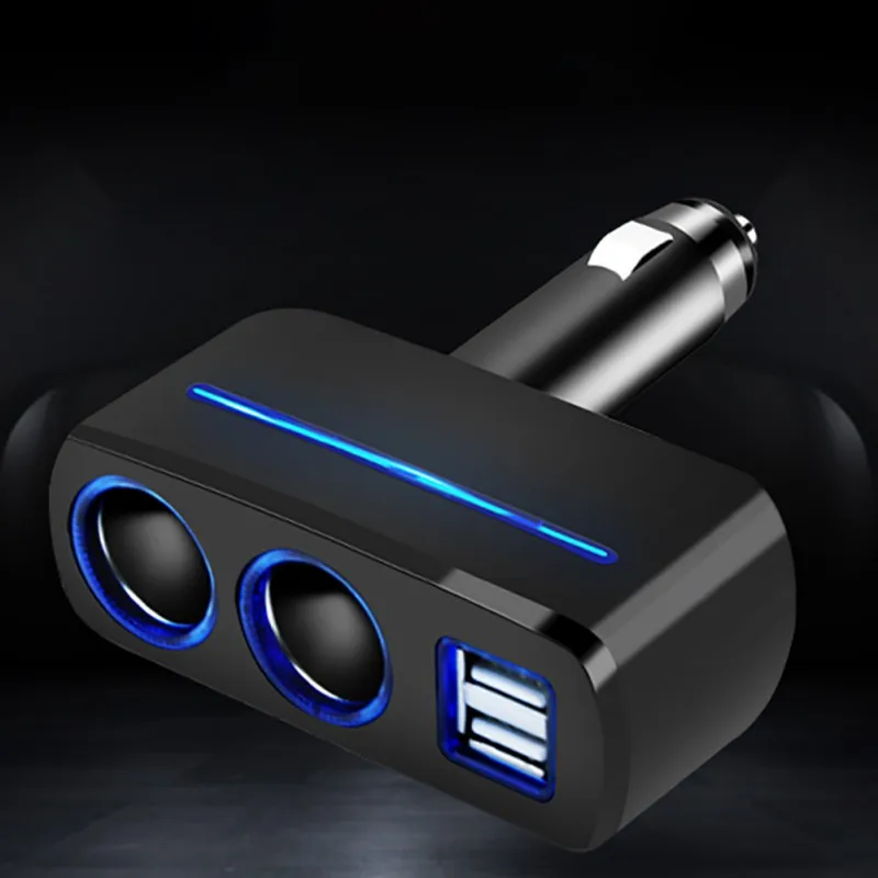 DC12V/24 V Универсальный 2-сторонний разветвитель авто прикуривателя Dual USB Автомобильное зарядное устройство Зарядное устройство гнездо адаптера питания 3.1A 80 Вт сплиттер Зарядное устройство