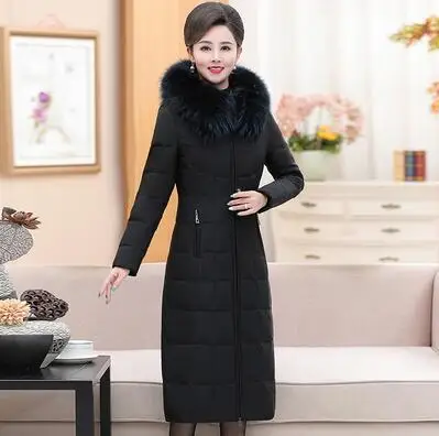 black Зимнее женское пальто с капюшоном, Женская парка, 5XL, стеганая куртка, Женская плотная теплая парка, длинная куртка, женская меховая куртка, новинка, модное пальто - Цвет: black