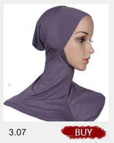 5 шт./лот мусульманский хиджаб исламский тюрбан-Джерси хиджабы женщины ниндзя подшарф шапки мгновенный головной шарф полное покрытие внутренние покрытия