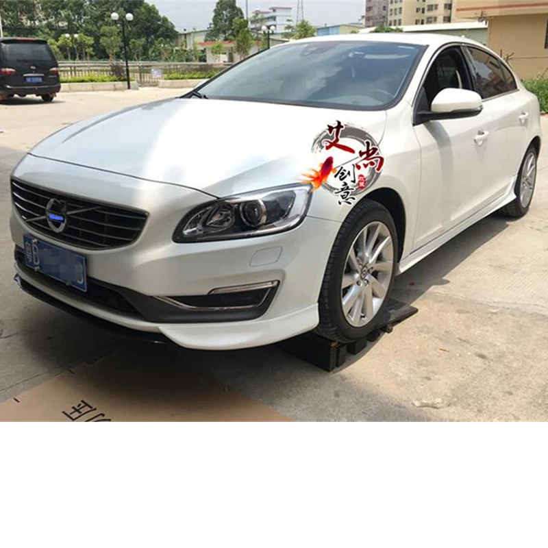 Для Volvo S60 передний бампер автомобиля сплиттер средства ухода за губами 3 шт./компл. бампер диффузор Volvo V60 T5 D5 D4 передний спойлер тела комплект