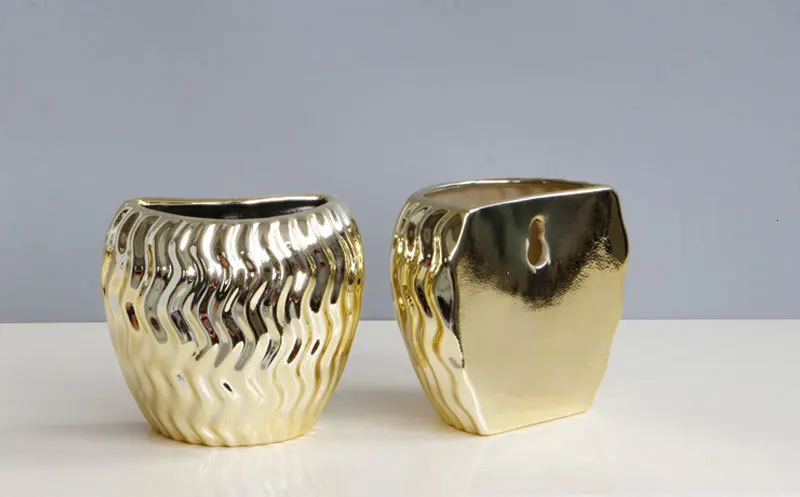 Настенная керамическая ваза Вода рябь шаблон Ремесла рабочего стола Цветочная композиция контейнер домашний фон украшения на стену
