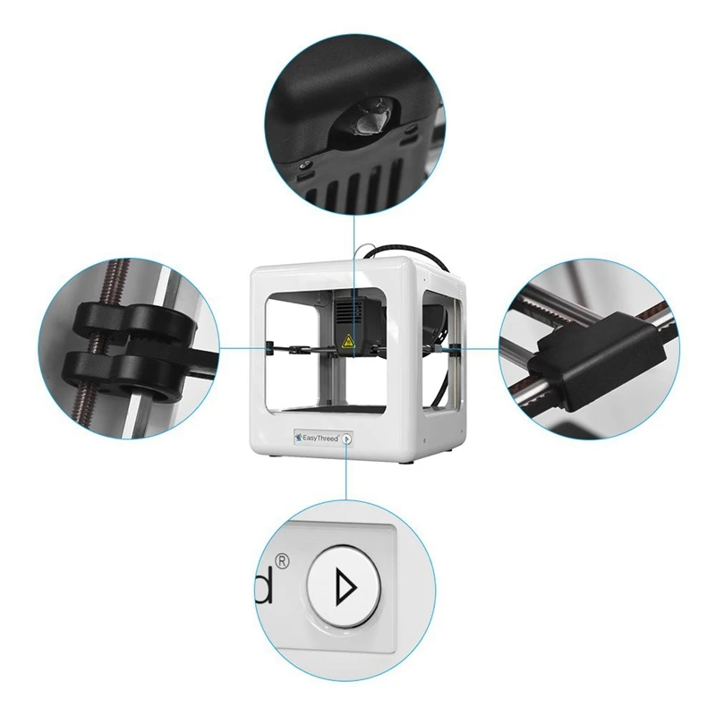 Настольный 3D-принтер EasyThreed Nano для детей, студентов, без сборки, тихая работа, простота в эксплуатации, высокая точность