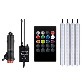 

Car Atmosphere Light Foot Light Remote Control Interior Decorative Ambient LED Lamp Strip(Cigarette Lighter)