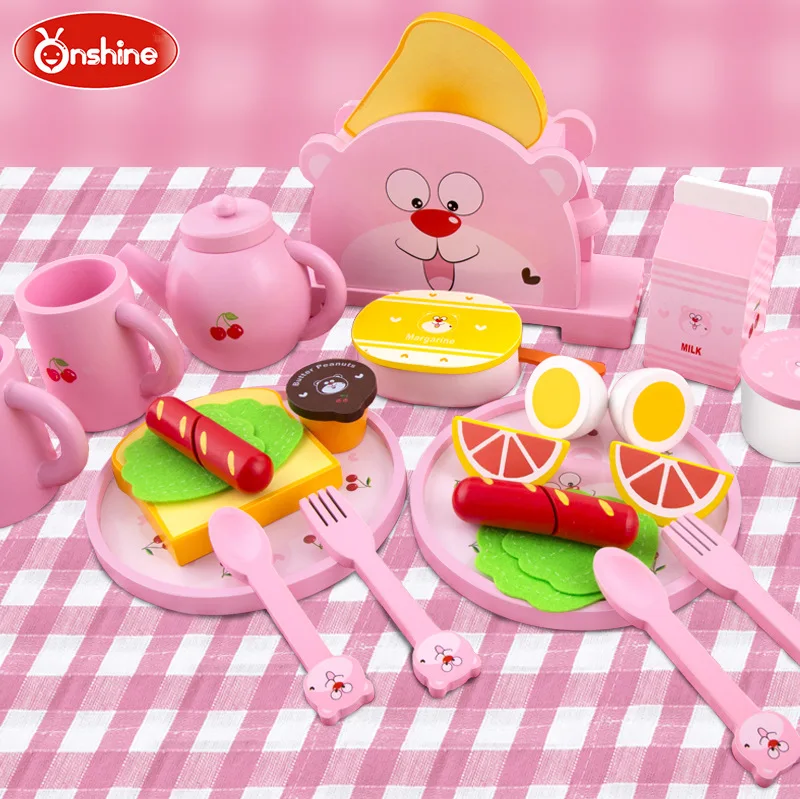 Детская развивающая игрушка, игровой дом, кухня, кухонная игрушка, тост, вишня, медведь, тостер, подарок для девочки