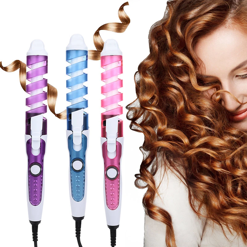 Doe herleven Levering Actief Elektrische Haar Krultang Professionele Krullend Haar Tool Spiral Krultang  Toermalijn Keramische Snelle Verwarming Curling Wand Kappers|null| -  AliExpress