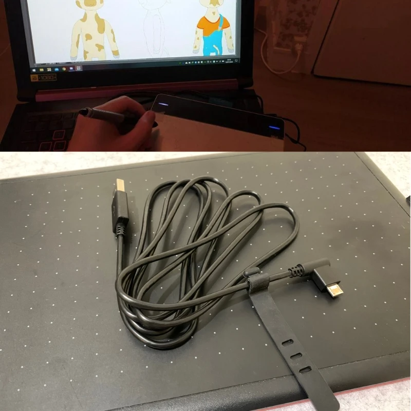 1PC USB Power Cable for Wacom Digital Drawing Tablet Charge Cable for CTL4100 CTL6100 CTL471 CTH680