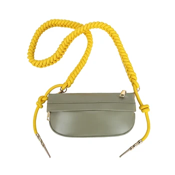 

Ladies Leather Chest Bag Casual Women Crossbody Bag Waist Bags Female Weaving Strap Shoulder Bag Fanny Packs For Women