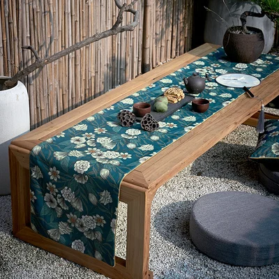 star flower christmas decorations for home table runner floral table runners modern - Цвет: Green