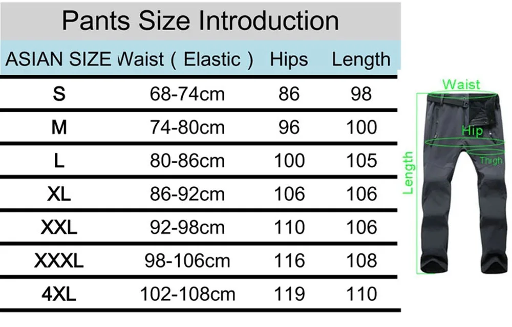 beige cargo pants Stretch Waterproof Pants Men Casual Winter Thick Warm Fleece Shark Skin Trousers Male Windbreaker Sweatpants Mens Tactical Pants cargo jogger pants