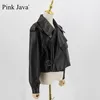 Pink Java QC20003   new arrival real leather jacket  women coat genuine sheep leather coat luxury fashion hot sale dress ► Photo 3/6