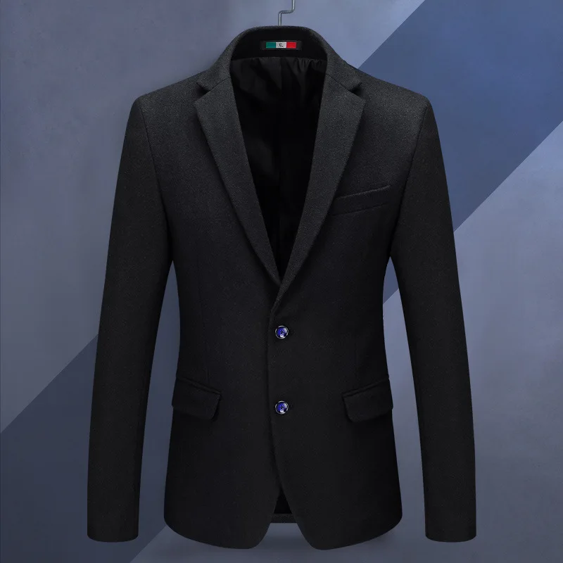 

Suit Male STUDENT'S Autumn & Winter Men Thick Wool Woolen Cloth Small Suit Slim Fit Suit Coat Casual Then West