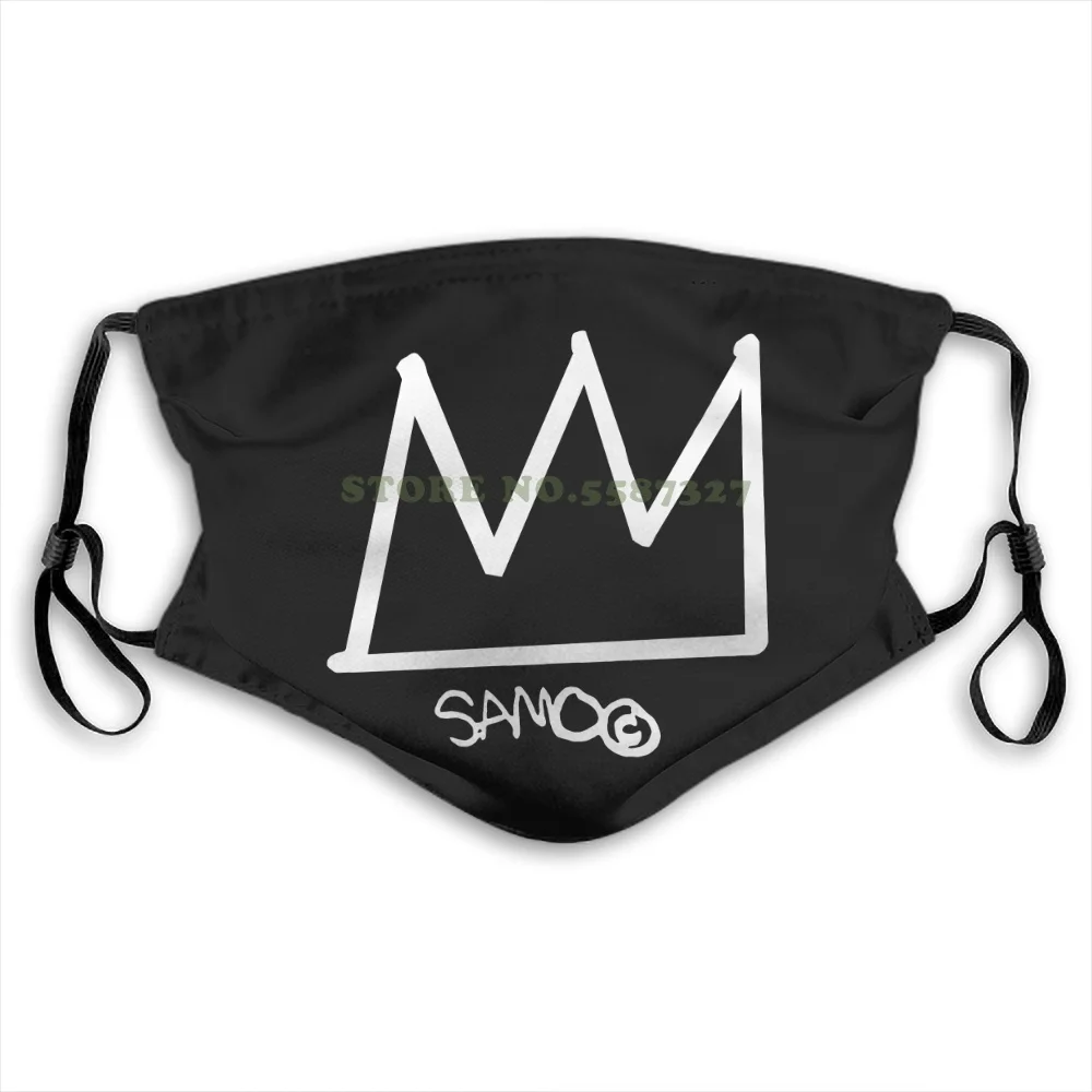 Маска для лица само &amp Жан Мишель Баския Корона и тег с принтом &quotпоп-арт&quot