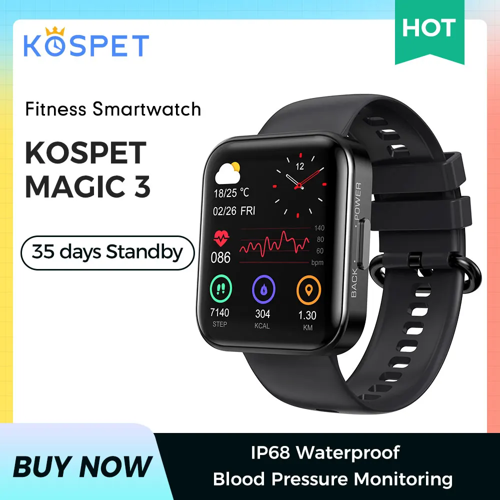 Nuovo 2022 KOSPET MAGIC 3 Smartwatch per uomo cinturino Bluetooth  impermeabile Sport Fitness bracciale Smart Clock donna per IOS  Android|Smart Watches| - AliExpress