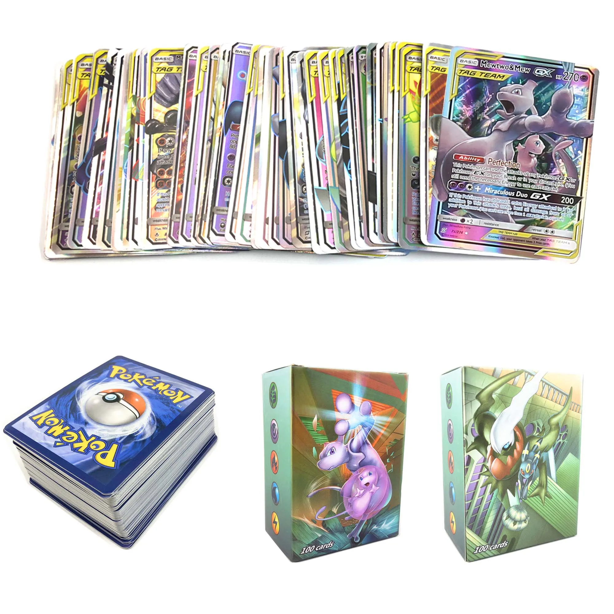 Без повтора 5-200 шт новые карты Pokemones Tag Team GX EX Мега карты Pokemon английские карты PIKACHU игрушки для детей подарок