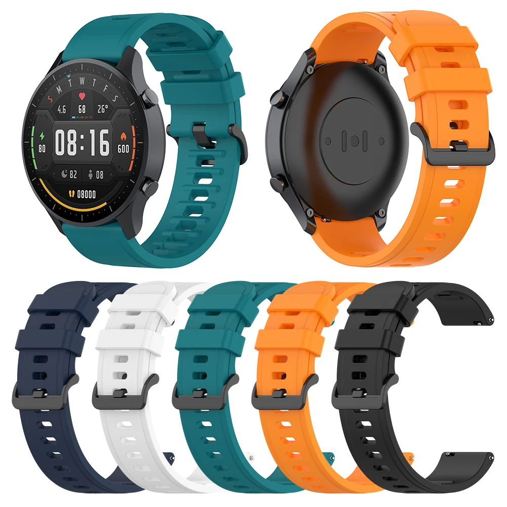 22mm Silicone Band Strap for Xiaomi Mi Watch Color Replacement Bracelet Breathable Lightweight Sports Bands For Watch Accessory