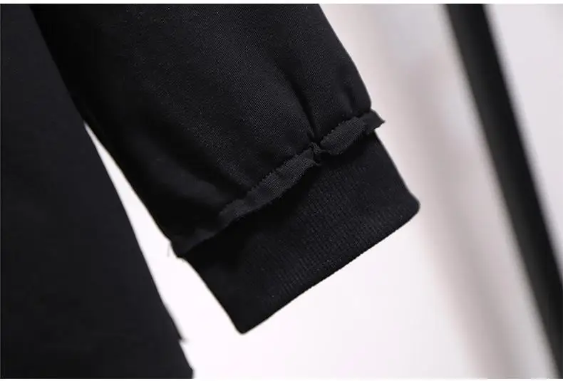 2XL-6XL плюс размер Осенняя Женская толстовка хлопок Повседневный длинный рукав пэчворк пуловер 5XL большой размер зимний свитер Топы