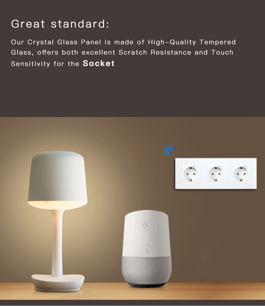 parede triplo tuya tomada inteligente 16a 250v