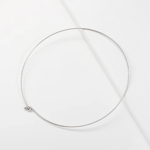 130mm Metal Copper Menmory Wire Collar Hoop for Diy Choker Clavicle Jewelry Making Simple Collar Necklaces Findings Supplies